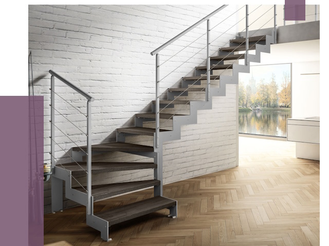 Г-образные лестницы под ключ в Верхней Пышме от 37193 руб. | ПРОЛЁТ-Врх