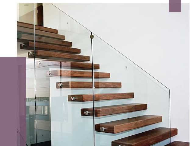 Стеклянные перила для лестницы в Верхней Пышме от 14877 руб.