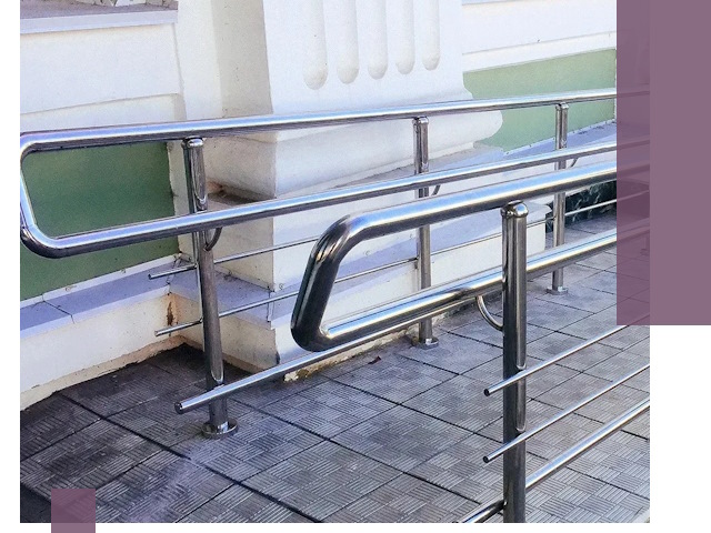 Ограждения пандусов из металла и нержавейки в Верхней Пышме