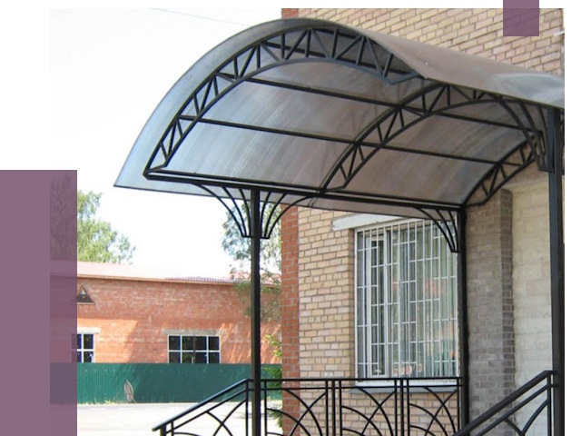 Металлические навесы и козырьки в Верхней Пышме от 12825 руб.