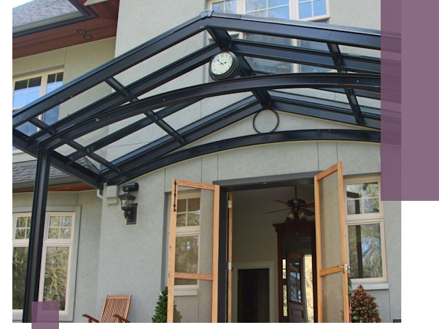 Изготовление и монтаж навесов и козырьков в Верхней Пышме