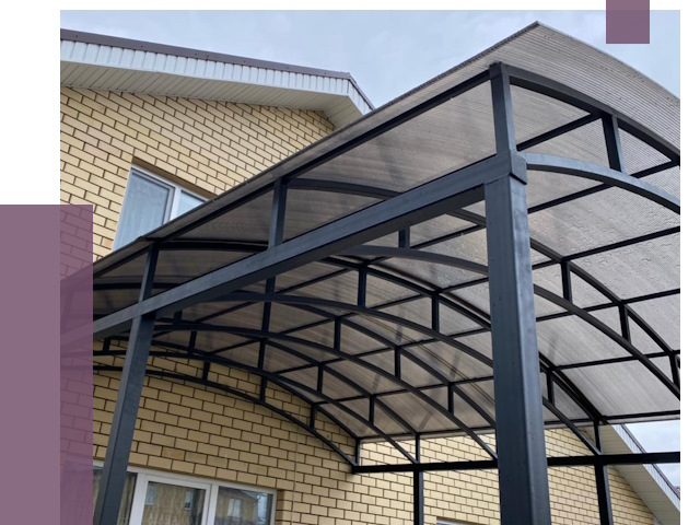 Монтаж козырьков в Верхней Пышме от 11543 руб. | ПРОЛЁТ-Врх