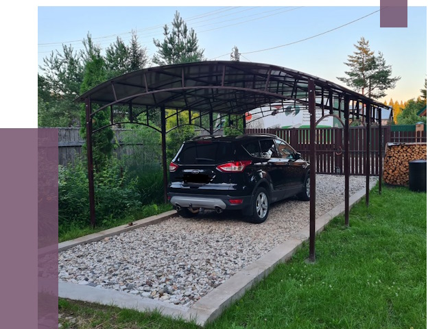 Навесы для автомобиля в Верхней Пышме от 13184 руб.  | ПРОЛЁТ-Врх