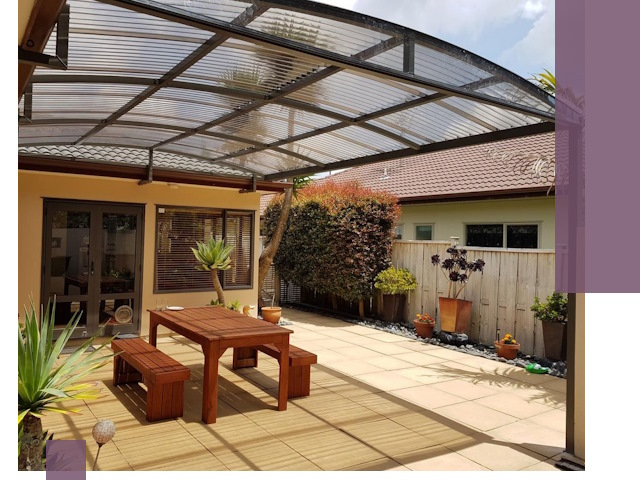 Навесы во двор под ключ в Верхней Пышме — изготовление и монтаж