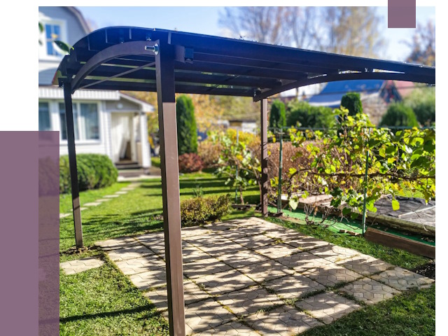 Навесы для дачи в Верхней Пышме от 12774 руб. под ключ — ПРОЛЁТ-Врх