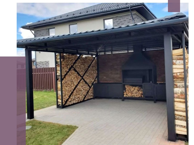 Навесы для барбекю в Верхней Пышме от 12774 руб. под ключ | ПРОЛЁТ-Врх