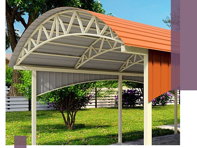 Навесы из профнастила под ключ в Верхней Пышме — установка и монтаж