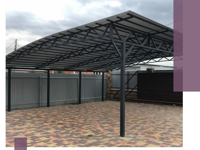 Металлические навесы под ключ в Верхней Пышме — изготовление и монтаж