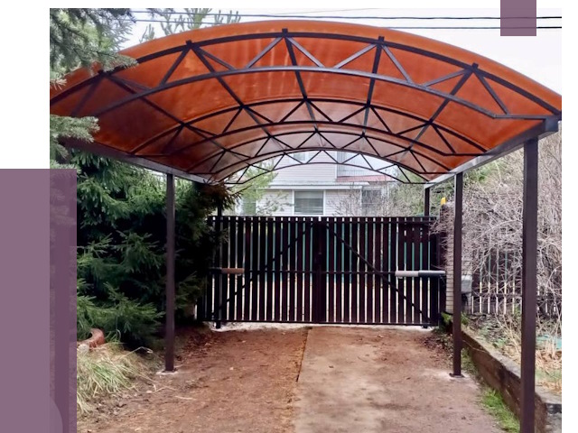 Арочные навесы в Верхней Пышме от 12774 руб. — изготовление и монтаж | ПРОЛЁТ-Врх