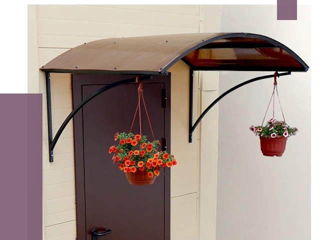 Козырьки над входом в Верхней Пышме от 14877 руб.  | ПРОЛЁТ-Врх