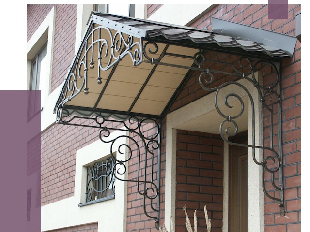 Двускатные козырьки в Верхней Пышме под ключ от 12825 руб.