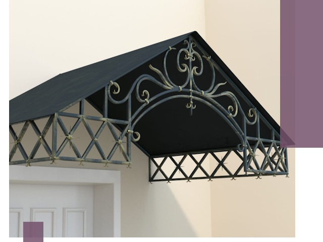 Двускатные металлические козырьки под ключ в Верхней Пышме