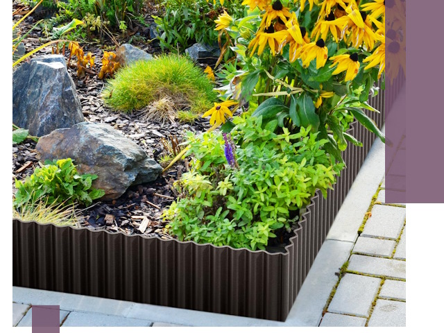 Металлические бордюры для клумб в Верхней Пышме — производство и монтаж